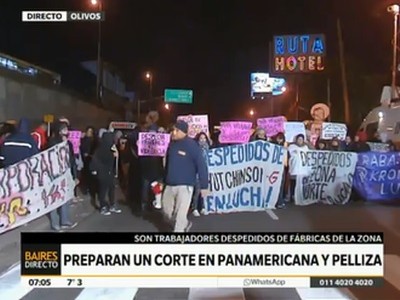 Operativo policial para evitar un corte en la Panamericana