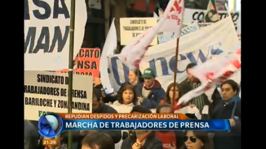 Marcha de trabajadores de prensa