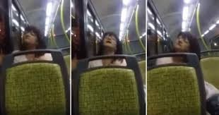 Video: una mujer actuaba como poseída e intentaron exorcizarla en el colectivo