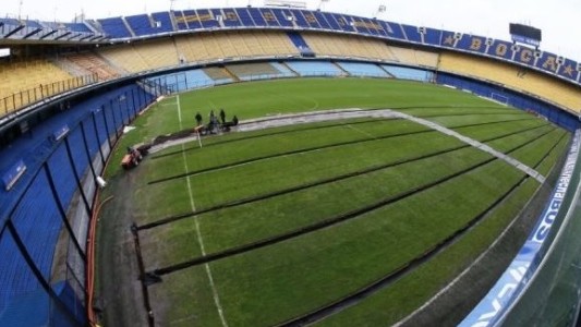 Continúan los trabajos de Boca para mejorar el campo de la Bombonera