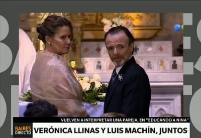Verónica Llinás y Luis Machín, juntos con Nina