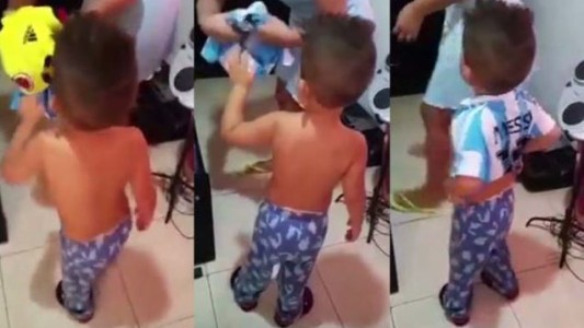 Fanático de Messi desde la cuna