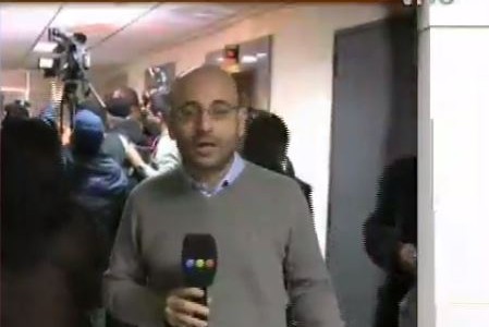 Telefe Noticias en los tribunales de Asunción