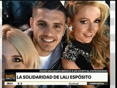 Mauro Icardi junto a Paris Hilton