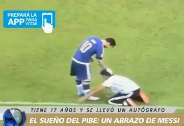 El sueño del pibe: el abrazo a Messi