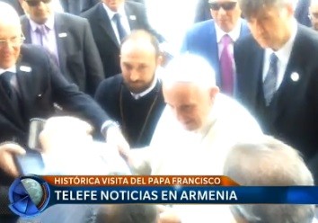 Telefe Noticias con el Papa en Armenia