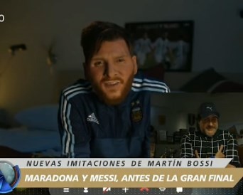 Maradona y Messi antes de la gran final