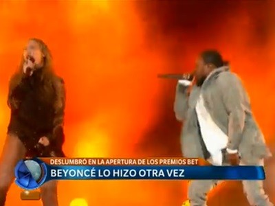Beyonce en la apertura de los premios Bet
