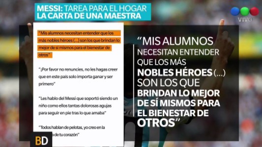 #NoTeVayasLio: la carta de una docente para Messi
