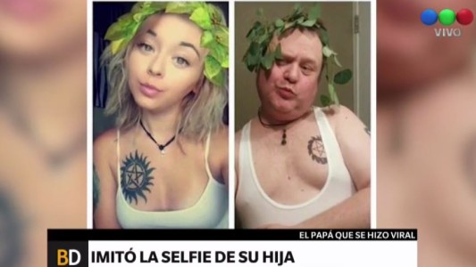 #EsViral El padre que se burla de las selfies de su hija