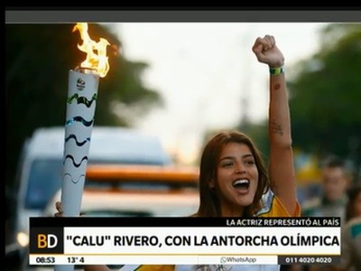 Calu Rivero llevó la antorcha olímpica y generó polémica