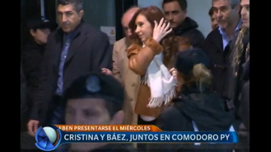 Cristina y Báez, juntos en Comodoro Py