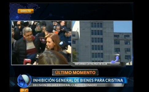 Bonadio dictó la inhibición general de los bienes de Cristina