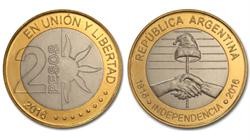 Lanzan moneda de 2 pesos para conmemorar el Bicentenario de la Independencia