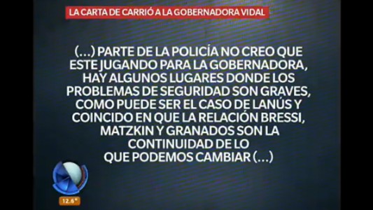La carta de Carrió a la gobernadora Vidal