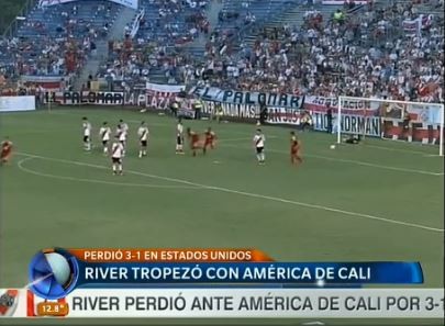 River tropezó con América de Cali