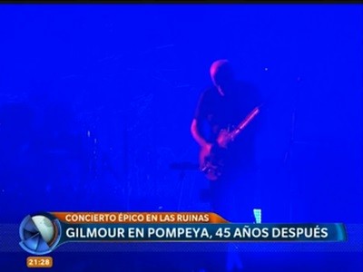Gilmour en Pompeya, 45 años después