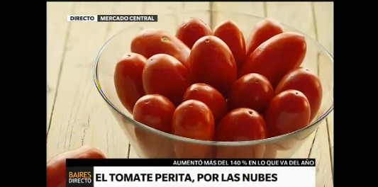 El tomate perita, por las nubes