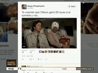 Las "memes" por la suerte de Ottavis
