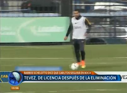 Barros Schelotto: "Tevez está golpeado"