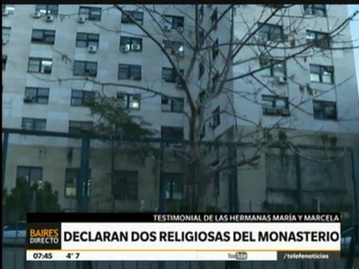 Declaran las religiosas del monasterio de General Rodríguez