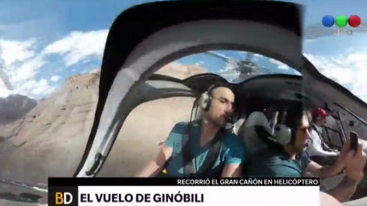 Manu Ginóbili se asustó en un helicóptero por el Gran Cañón del Colorado