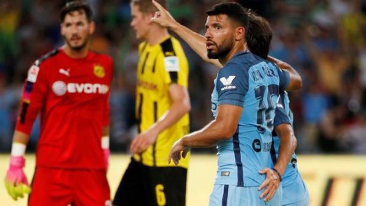 Tras las críticas por su estado físico, Agüero fue determinante en el triunfo del City ante Borussia Dortmund
