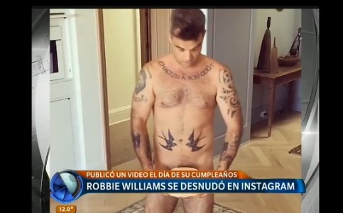 El video de Robbie Williams desnudo