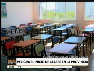 Amenazan con no retomar las clases algunos gremios docentes bonaerenses