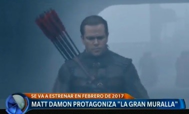 Matt Damon protagoniza "La Gran Muralla"