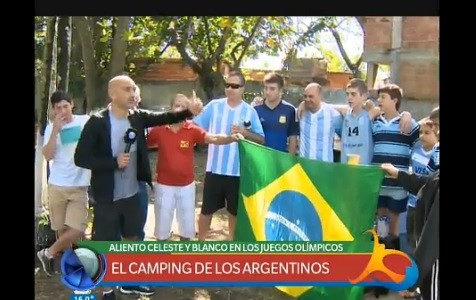 Camping de argentinos en Río 2016