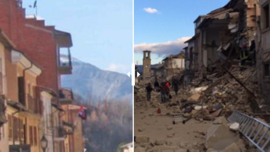El antes y el después de Amatrice, el pueblo que quedó destruido por el terremoto