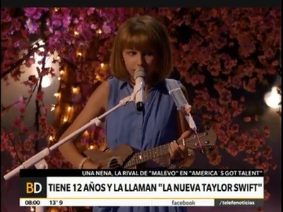 La nueva Taylor Swift, de solo 12 años