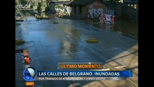 Las calles de Belgrano, inundadas