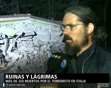 Ruinas y lagrimas en Italia