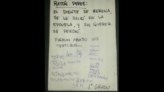 Una maestra juntó testigos para que el Ratón Pérez le crea a una nena que había perdido el diente