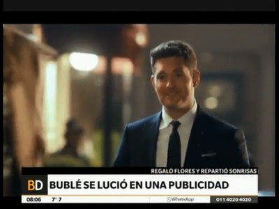 Michael Buble se lució en una publicidad