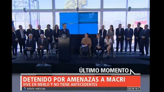 Detenido por amenazas a Macri