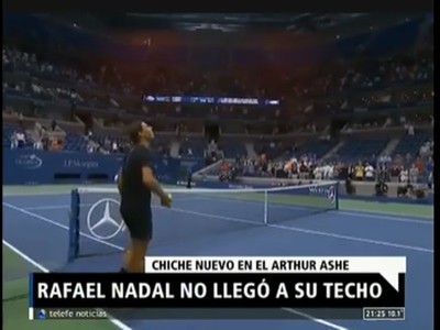 Rafael Nadal y el techo del Arthur Ashe
