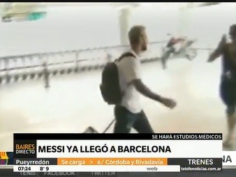Messi ya está en Barcelona