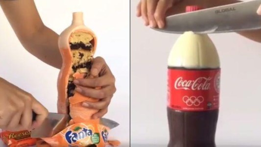 Video: las increíbles tortas que imitan botellas de gaseosas