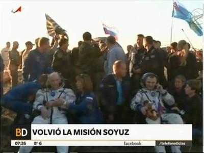 Finalizó la misión Soyuz y regresaron la nave con tres astronautas