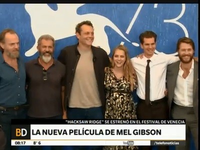 Mel Gibson presentó su nueva película en Venecia