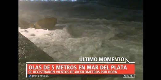 Mar del Plata: Temporal causa caída de árboles, mampostería, calles cortadas y falta de luz
