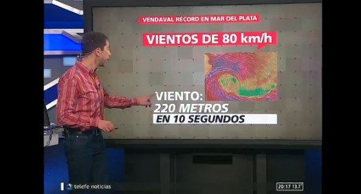 Vendaval récord en Mar del Plata