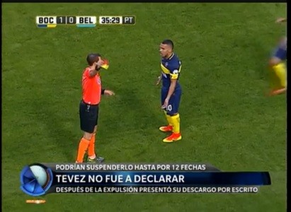 Tevez no fue a la AFA, presentò un escrito y recibiría 3 fechas de sanción