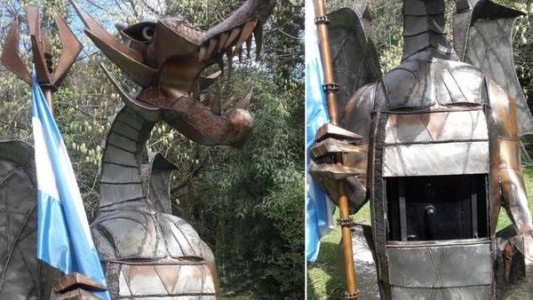 Hallaron en la casa de un ex funcionario de Scioli una caja fuerte oculta en una estatua de dragón