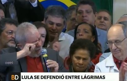 Lula da Silva lloró al defenderse de las acusaciones de corrupción