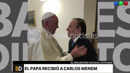 Carlos Menem fue recibido por el Papa