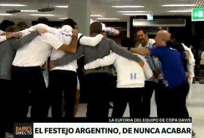 Copa Davis: el festejo argentino, de nunca acabar